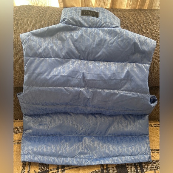 Dior Blue Oblique Gillet Puffer Vest - Authentic Size 52 Excellent Condition - Picture 2 of 16